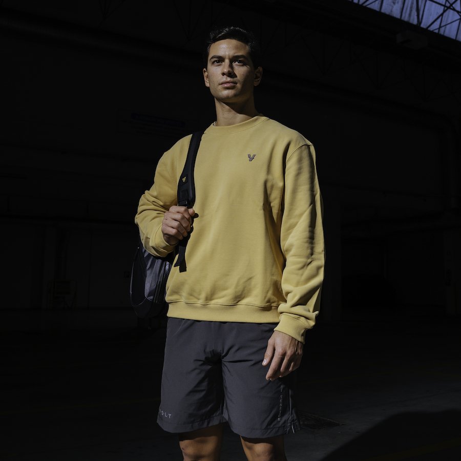 Sweatshirt Mustard - Clothing - Shop — Volt Padel